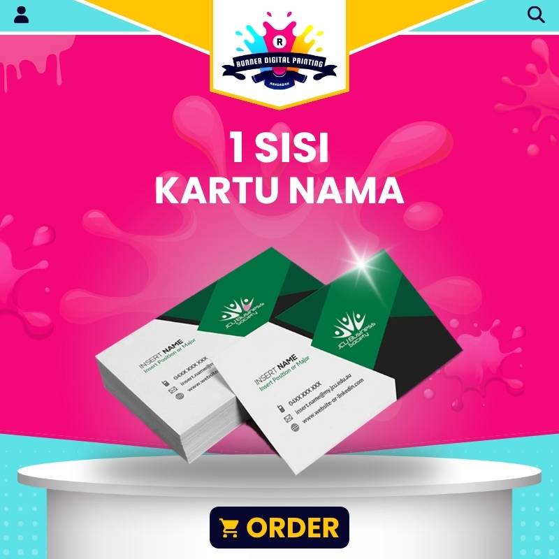 Tempat Cetak Murah Kartu Nama 1 Sisi