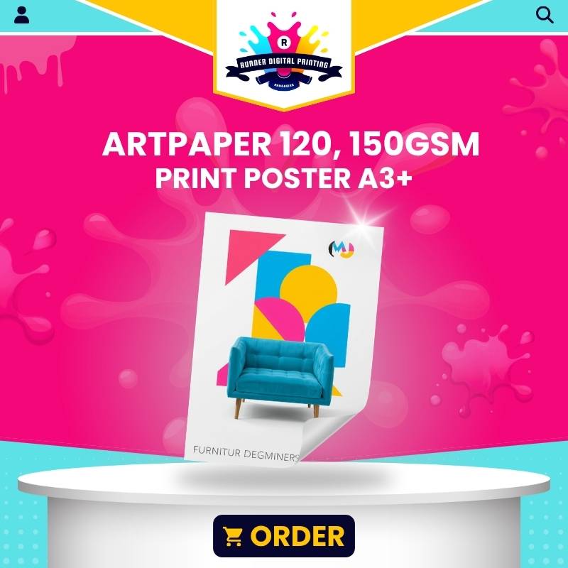 Tempat Cetak Murah Print Poster A3+ Art Paper