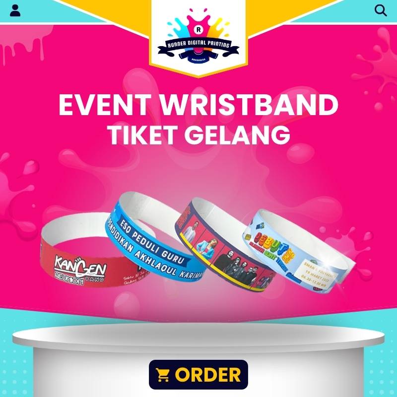 Tempat Cetak Murah Tiket Gelang Event Wristband