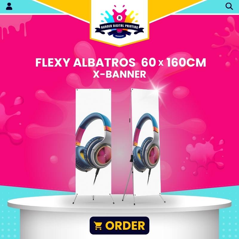 Tempat Cetak Murah Flexy Albatros 60 x 160 cm X-Banner