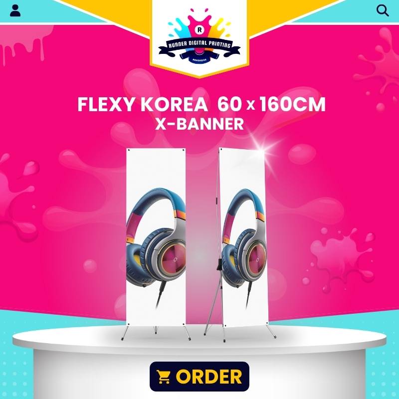 Tempat Cetak Murah Flexy Korea 60 x 160 cm X-Banner