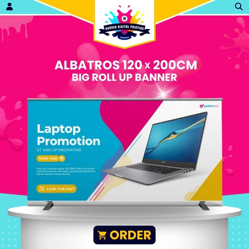 Tempat Cetak Murah Big Roll Up Banner Albatros